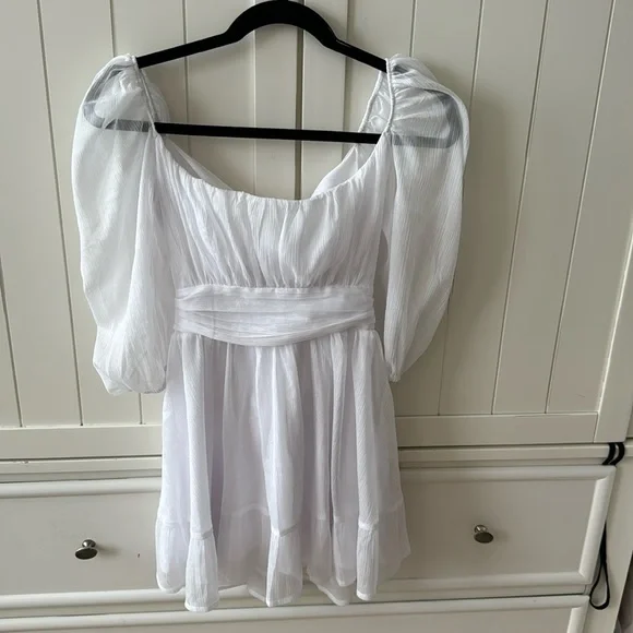 white tutu dress Dolly by Le Petit Tom Tutully T-Shirt Tutu Dress White